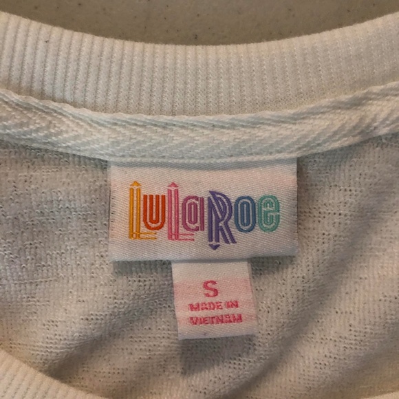 LuLaRoe Live Love Dream Achieve Tee White Top - Picture 2 of 7